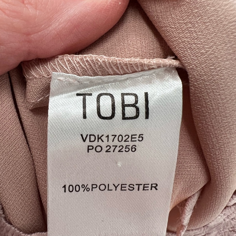 TOBI DUSTY ROSE BACKLESS DRESS WITH ADJUSTABLE STRAPS - Picture 12 of 13